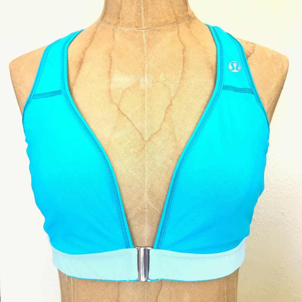 Lulemon Front Clasp Bra, Angel Blue, Size 10